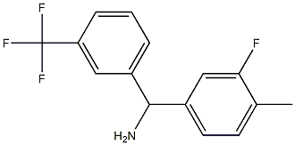 (3-fluoro-4-methylphenyl)[3-(trifluoromethyl)phenyl]methanamine Struktur