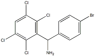 (4-bromophenyl)(2,3,5,6-tetrachlorophenyl)methanamine Struktur