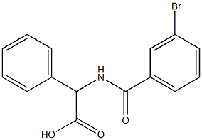 [(3-bromobenzoyl)amino](phenyl)acetic acid Struktur