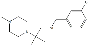 [(3-chlorophenyl)methyl][2-methyl-2-(4-methylpiperazin-1-yl)propyl]amine Struktur