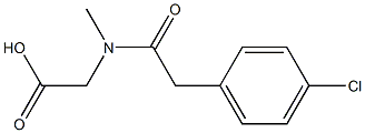 [[(4-chlorophenyl)acetyl](methyl)amino]acetic acid Struktur