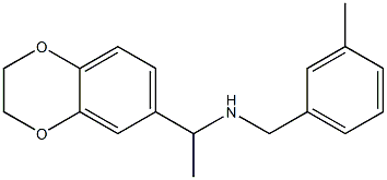 [1-(2,3-dihydro-1,4-benzodioxin-6-yl)ethyl][(3-methylphenyl)methyl]amine Struktur