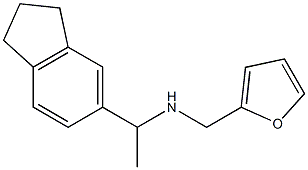 [1-(2,3-dihydro-1H-inden-5-yl)ethyl](furan-2-ylmethyl)amine Struktur