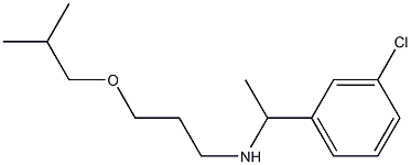 [1-(3-chlorophenyl)ethyl][3-(2-methylpropoxy)propyl]amine Struktur