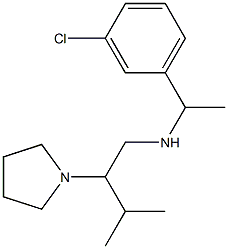 [1-(3-chlorophenyl)ethyl][3-methyl-2-(pyrrolidin-1-yl)butyl]amine Struktur