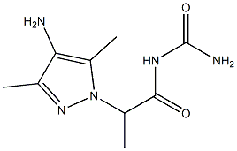 [2-(4-amino-3,5-dimethyl-1H-pyrazol-1-yl)propanoyl]urea Struktur