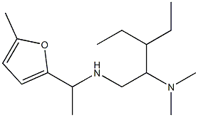 [2-(dimethylamino)-3-ethylpentyl][1-(5-methylfuran-2-yl)ethyl]amine Struktur