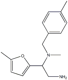 [2-amino-1-(5-methylfuran-2-yl)ethyl](methyl)[(4-methylphenyl)methyl]amine Struktur