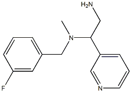 [2-amino-1-(pyridin-3-yl)ethyl][(3-fluorophenyl)methyl]methylamine Struktur