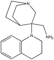 [3-(1,2,3,4-tetrahydroquinolin-1-yl)-1-azabicyclo[2.2.2]octan-3-yl]methanamine Struktur