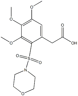 [3,4,5-trimethoxy-2-(morpholin-4-ylsulfonyl)phenyl]acetic acid Struktur