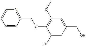 [3-chloro-5-methoxy-4-(pyridin-2-ylmethoxy)phenyl]methanol Struktur