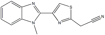 [4-(1-methyl-1H-benzimidazol-2-yl)-1,3-thiazol-2-yl]acetonitrile Struktur