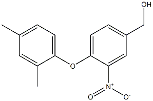 [4-(2,4-dimethylphenoxy)-3-nitrophenyl]methanol Struktur