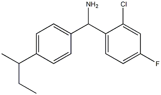 [4-(butan-2-yl)phenyl](2-chloro-4-fluorophenyl)methanamine Struktur