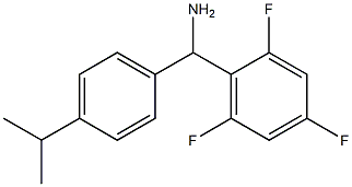 [4-(propan-2-yl)phenyl](2,4,6-trifluorophenyl)methanamine Struktur