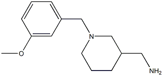 {1-[(3-methoxyphenyl)methyl]piperidin-3-yl}methanamine Struktur