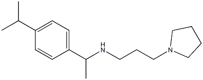 {1-[4-(propan-2-yl)phenyl]ethyl}[3-(pyrrolidin-1-yl)propyl]amine Struktur