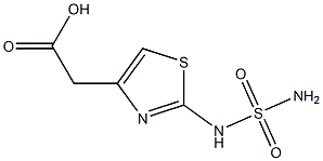 {2-[(aminosulfonyl)amino]-1,3-thiazol-4-yl}acetic acid Struktur