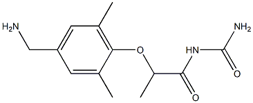 {2-[4-(aminomethyl)-2,6-dimethylphenoxy]propanoyl}urea Struktur