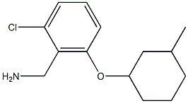 {2-chloro-6-[(3-methylcyclohexyl)oxy]phenyl}methanamine Struktur