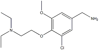 {3-chloro-4-[2-(diethylamino)ethoxy]-5-methoxyphenyl}methanamine Struktur