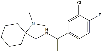 1-({[1-(3-chloro-4-fluorophenyl)ethyl]amino}methyl)-N,N-dimethylcyclohexan-1-amine Struktur