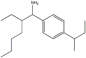 1-(1-amino-2-ethylhexyl)-4-(butan-2-yl)benzene Struktur