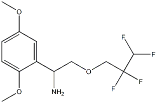 1-(2,5-dimethoxyphenyl)-2-(2,2,3,3-tetrafluoropropoxy)ethan-1-amine Struktur