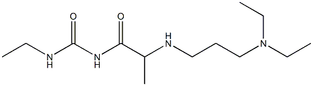 1-(2-{[3-(diethylamino)propyl]amino}propanoyl)-3-ethylurea Struktur