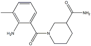 1-(2-amino-3-methylbenzoyl)piperidine-3-carboxamide Struktur