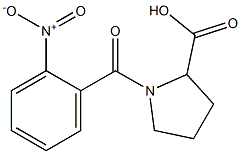 1-(2-nitrobenzoyl)pyrrolidine-2-carboxylic acid Struktur