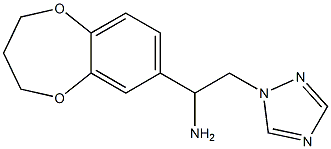 1-(3,4-dihydro-2H-1,5-benzodioxepin-7-yl)-2-(1H-1,2,4-triazol-1-yl)ethanamine Struktur