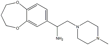 1-(3,4-dihydro-2H-1,5-benzodioxepin-7-yl)-2-(4-methylpiperazin-1-yl)ethanamine Struktur