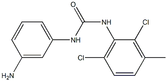 1-(3-aminophenyl)-3-(2,6-dichloro-3-methylphenyl)urea Struktur