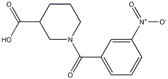 1-(3-nitrobenzoyl)piperidine-3-carboxylic acid Struktur