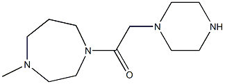 1-(4-methyl-1,4-diazepan-1-yl)-2-(piperazin-1-yl)ethan-1-one Struktur