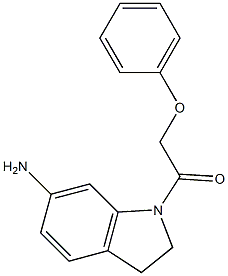 1-(6-amino-2,3-dihydro-1H-indol-1-yl)-2-phenoxyethan-1-one Struktur