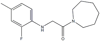 1-(azepan-1-yl)-2-[(2-fluoro-4-methylphenyl)amino]ethan-1-one Struktur