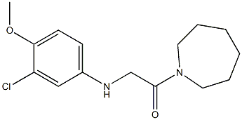 1-(azepan-1-yl)-2-[(3-chloro-4-methoxyphenyl)amino]ethan-1-one Struktur