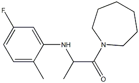 1-(azepan-1-yl)-2-[(5-fluoro-2-methylphenyl)amino]propan-1-one Struktur