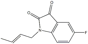 1-(but-2-en-1-yl)-5-fluoro-2,3-dihydro-1H-indole-2,3-dione Struktur