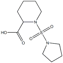 1-(pyrrolidine-1-sulfonyl)piperidine-2-carboxylic acid Struktur