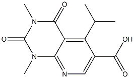 1,3-dimethyl-2,4-dioxo-5-(propan-2-yl)-1H,2H,3H,4H-pyrido[2,3-d]pyrimidine-6-carboxylic acid Struktur