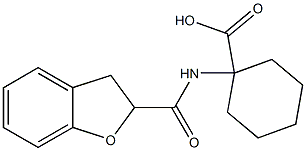 1-[(2,3-dihydro-1-benzofuran-2-ylcarbonyl)amino]cyclohexanecarboxylic acid Struktur