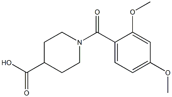 1-[(2,4-dimethoxyphenyl)carbonyl]piperidine-4-carboxylic acid Struktur