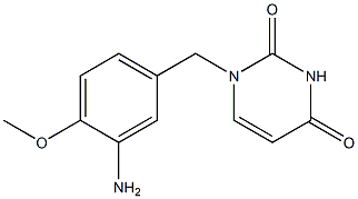 1-[(3-amino-4-methoxyphenyl)methyl]-1,2,3,4-tetrahydropyrimidine-2,4-dione Struktur