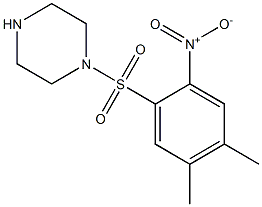 1-[(4,5-dimethyl-2-nitrobenzene)sulfonyl]piperazine Struktur