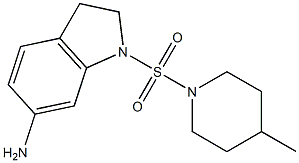 1-[(4-methylpiperidine-1-)sulfonyl]-2,3-dihydro-1H-indol-6-amine Struktur