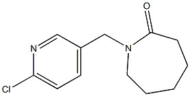 1-[(6-chloropyridin-3-yl)methyl]azepan-2-one Struktur